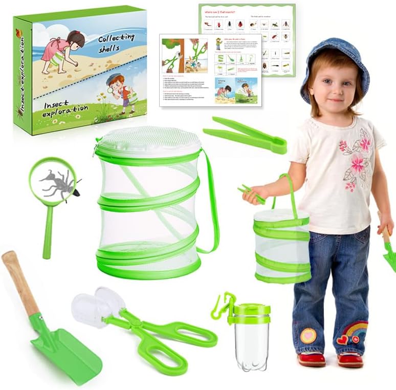 Elfzone Caterpillars for Butterflies Kit 7 Pieces,Insect Mesh Cage, Caterpillar Enclosure,Butterfly Habitat - Image 1